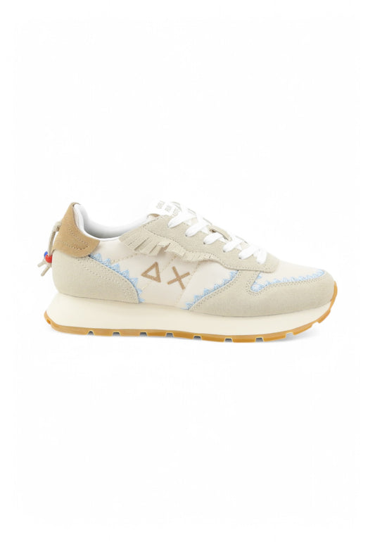 SUN68 Sneakers Donna Beige Bianco Frange Z35205-PE25-31