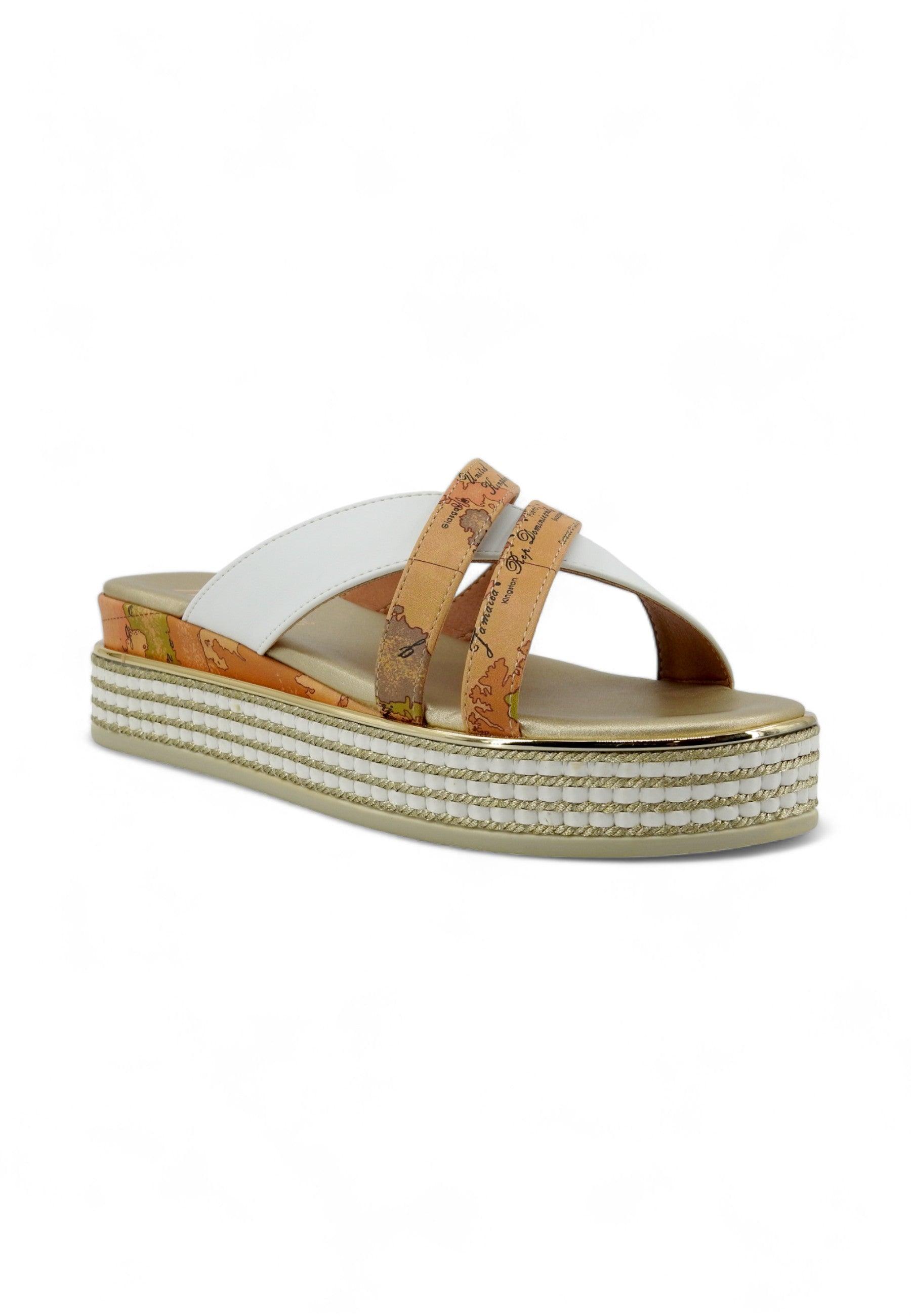 ALVIERO MARTINI 1° CLASSE Ciabatta Donna Geo Beige Bianco N1874-0371 - Sandrini Calzature e Abbigliamento