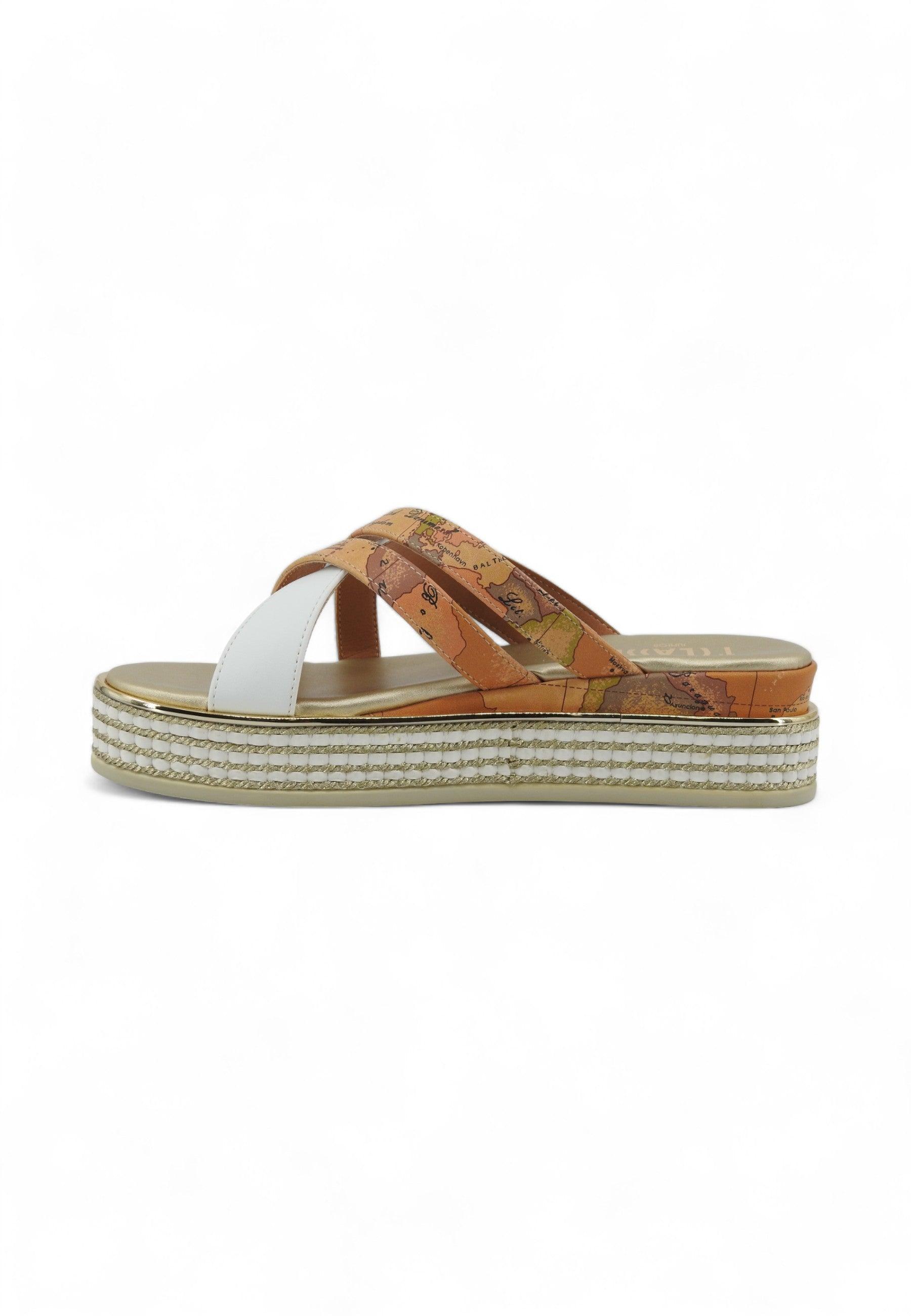 ALVIERO MARTINI 1° CLASSE Ciabatta Donna Geo Beige Bianco N1874-0371 - Sandrini Calzature e Abbigliamento