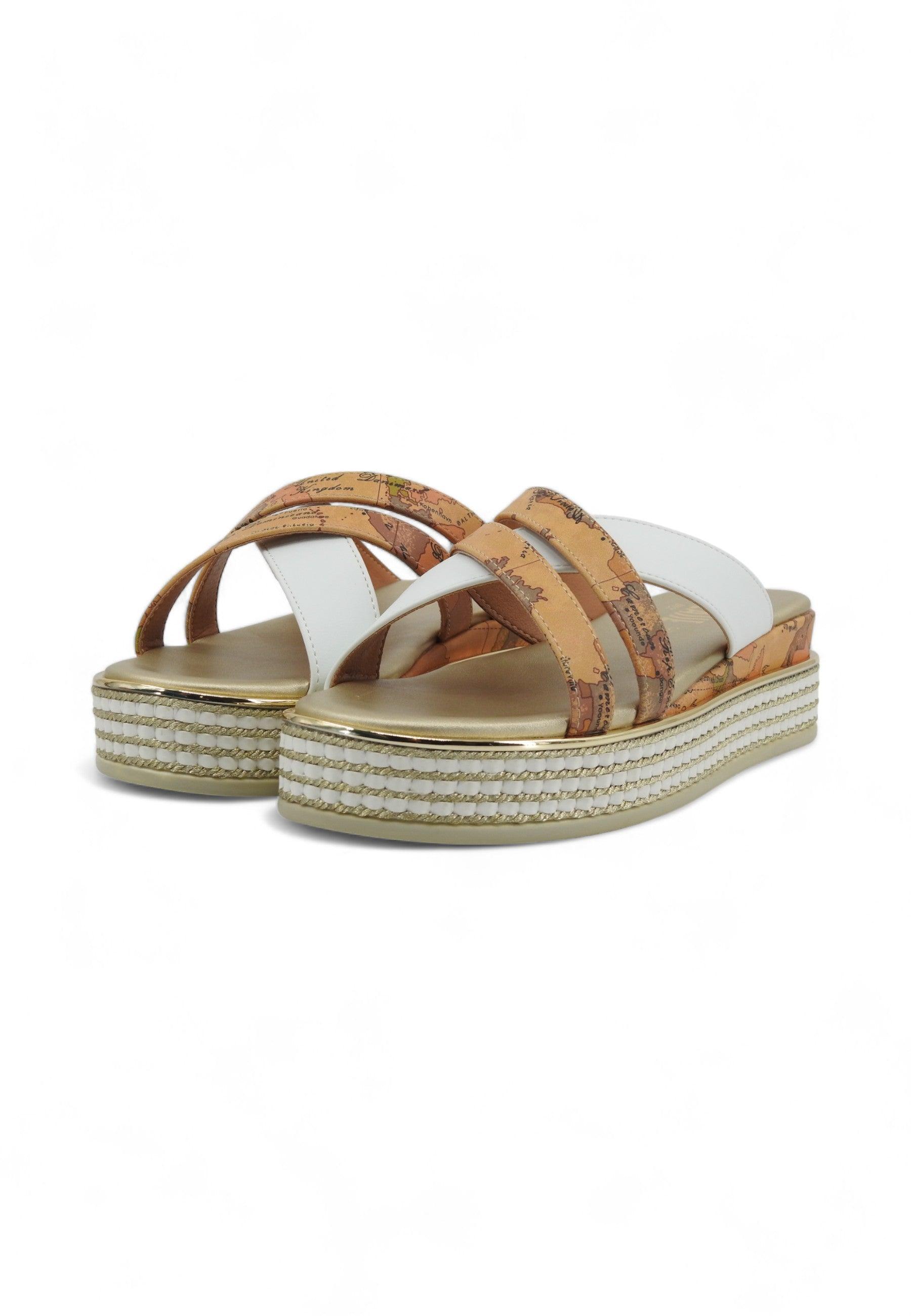 ALVIERO MARTINI 1° CLASSE Ciabatta Donna Geo Beige Bianco N1874-0371 - Sandrini Calzature e Abbigliamento