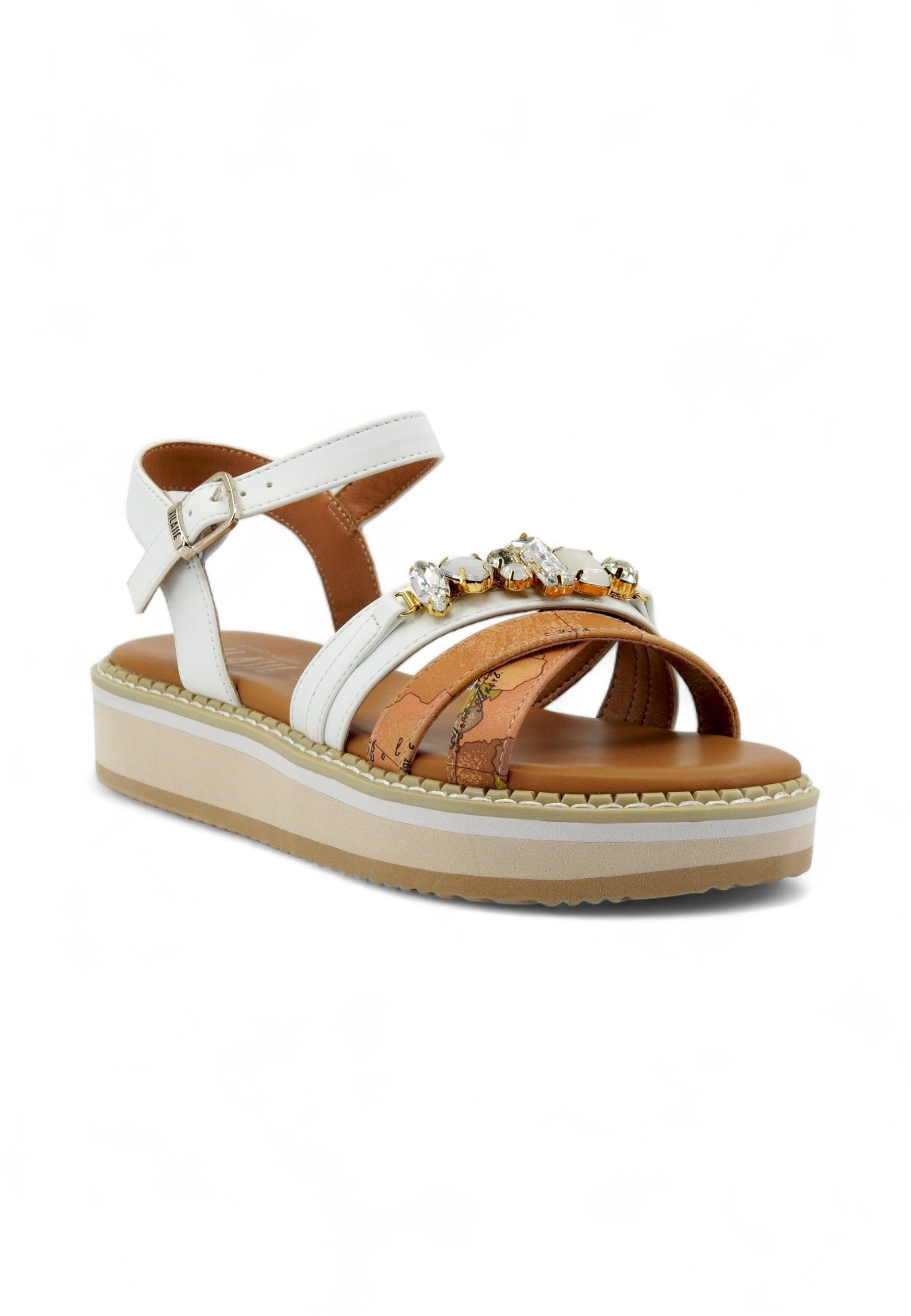 ALVIERO MARTINI 1° CLASSE Sandalo Donna Geo Beige Bianco N1848-0371 - Sandrini Calzature e Abbigliamento