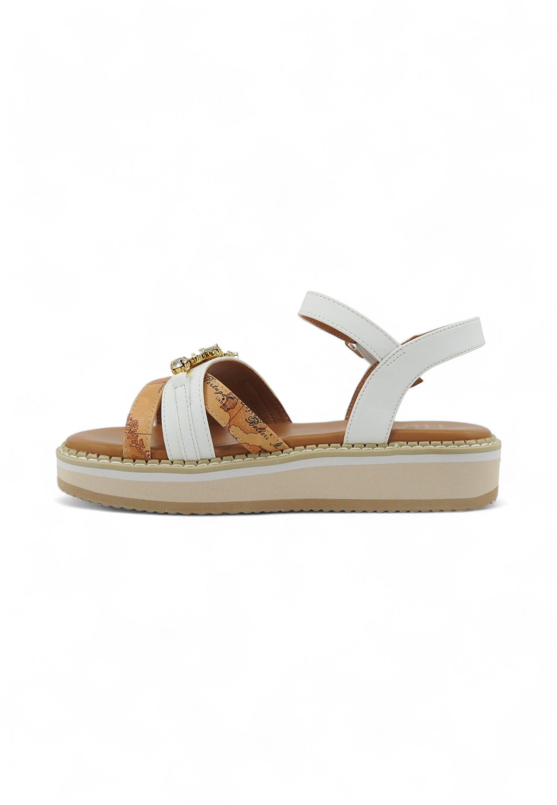 ALVIERO MARTINI 1° CLASSE Sandalo Donna Geo Beige Bianco N1848-0371 - Sandrini Calzature e Abbigliamento