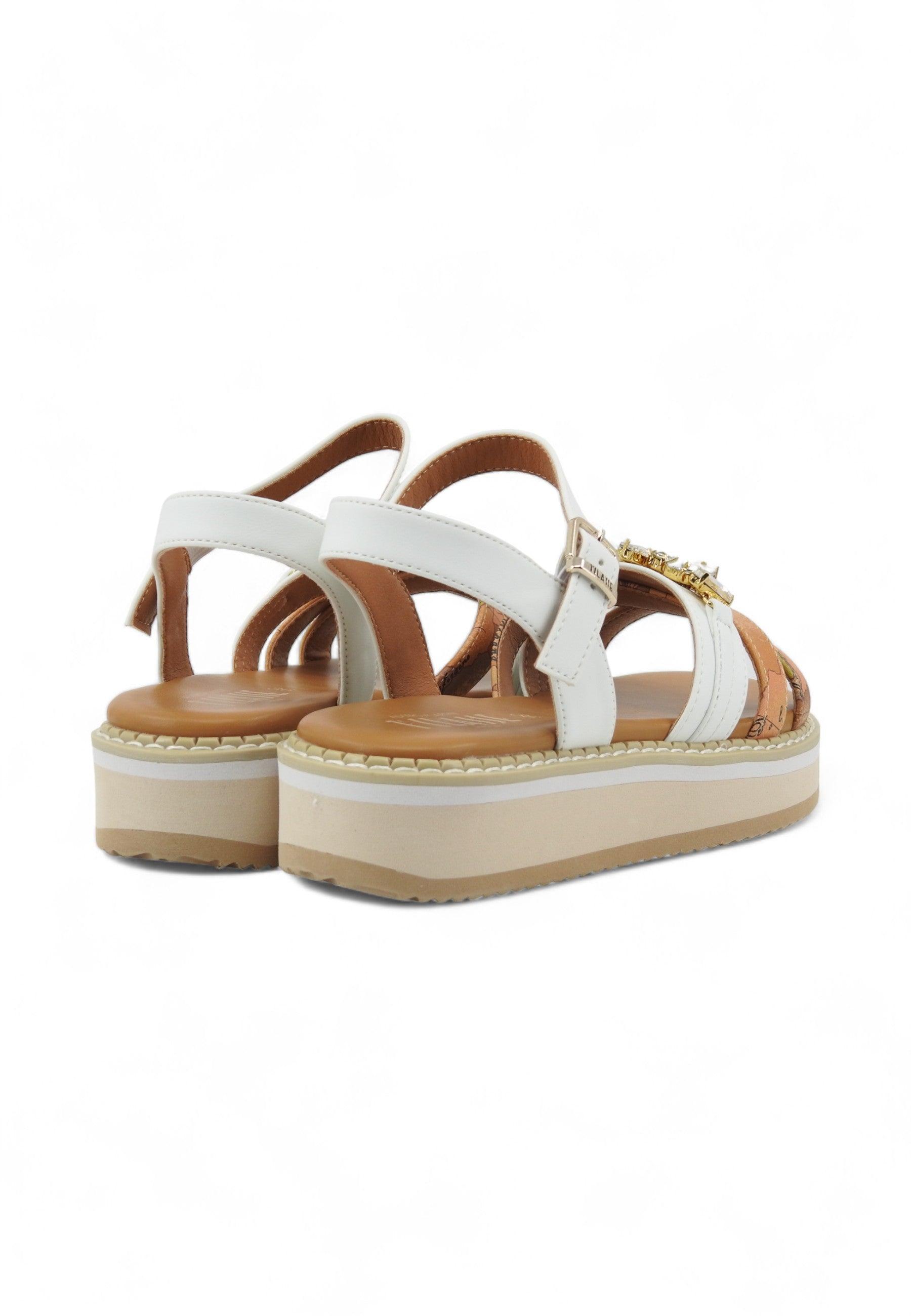 ALVIERO MARTINI 1° CLASSE Sandalo Donna Geo Beige Bianco N1848-0371 - Sandrini Calzature e Abbigliamento