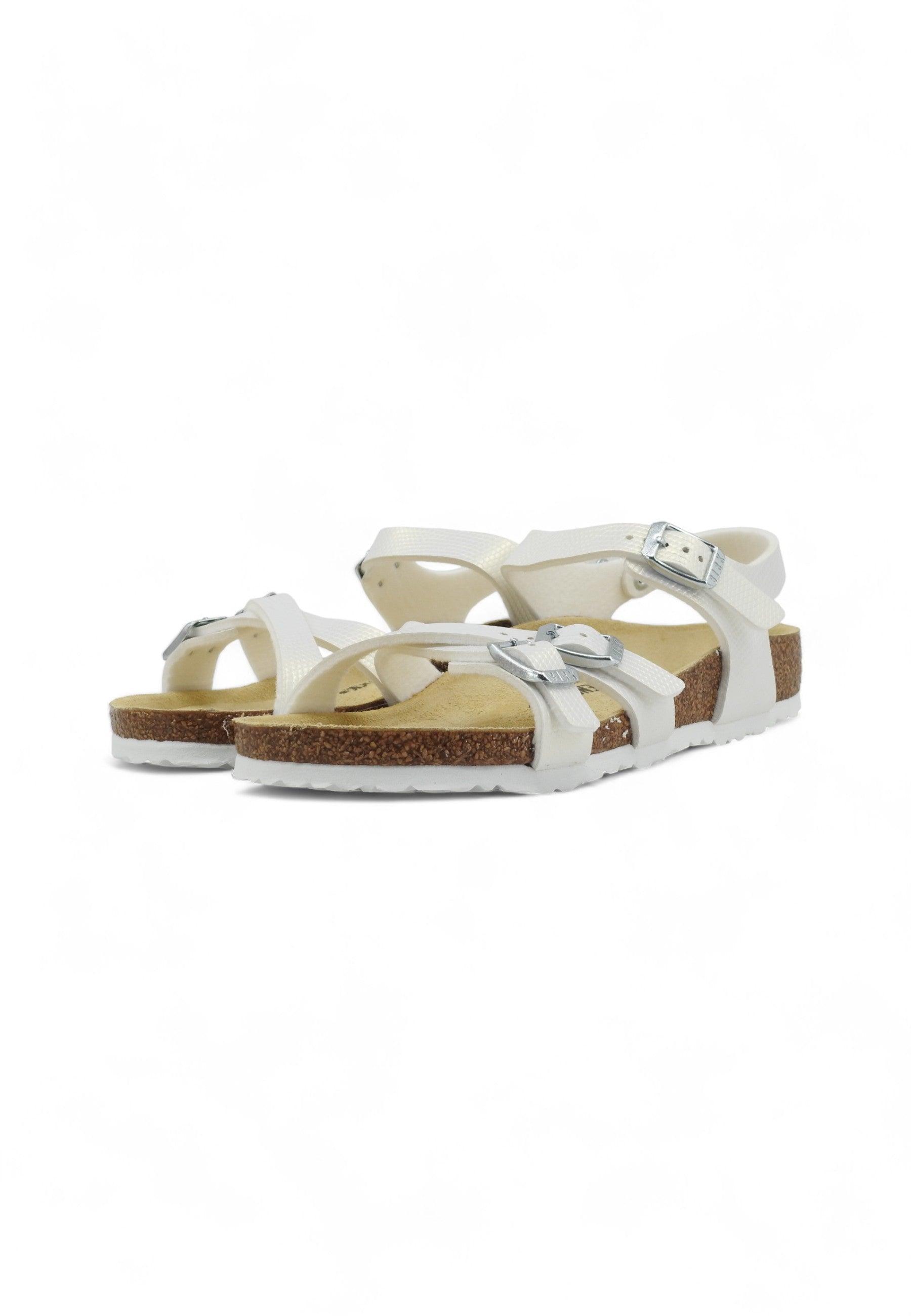 BIRKENSTOCK Kumba Kids Sandalo Bambino Shiny Lizard White 1026909 - Sandrini Calzature e Abbigliamento