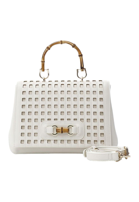 CAFENOIR Borsa Tote Donna Bamboo Bianco WL0632 - Sandrini Calzature e Abbigliamento