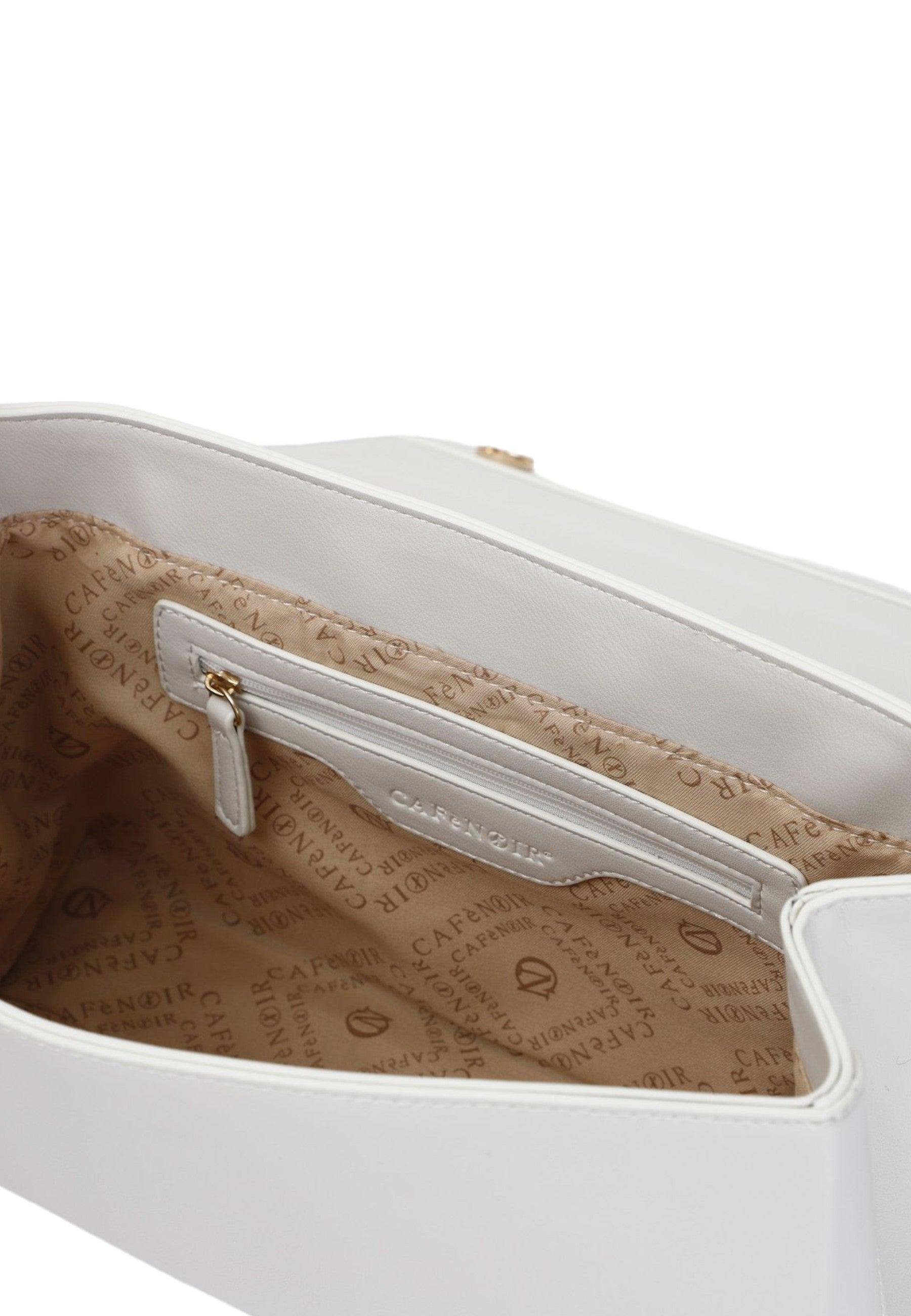 CAFENOIR Borsa Tote Donna Bamboo Bianco WL0632 - Sandrini Calzature e Abbigliamento