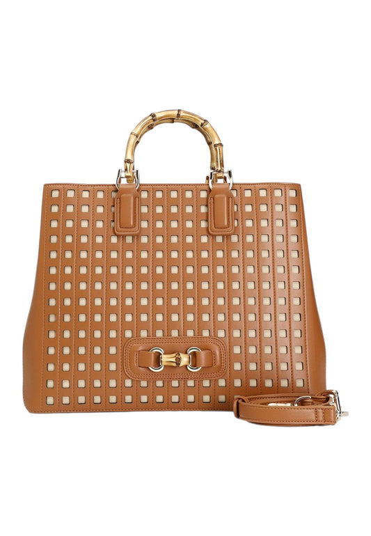 CAFENOIR Borsa Tote Donna Bamboo Cuoio WL0631 - Sandrini Calzature e Abbigliamento