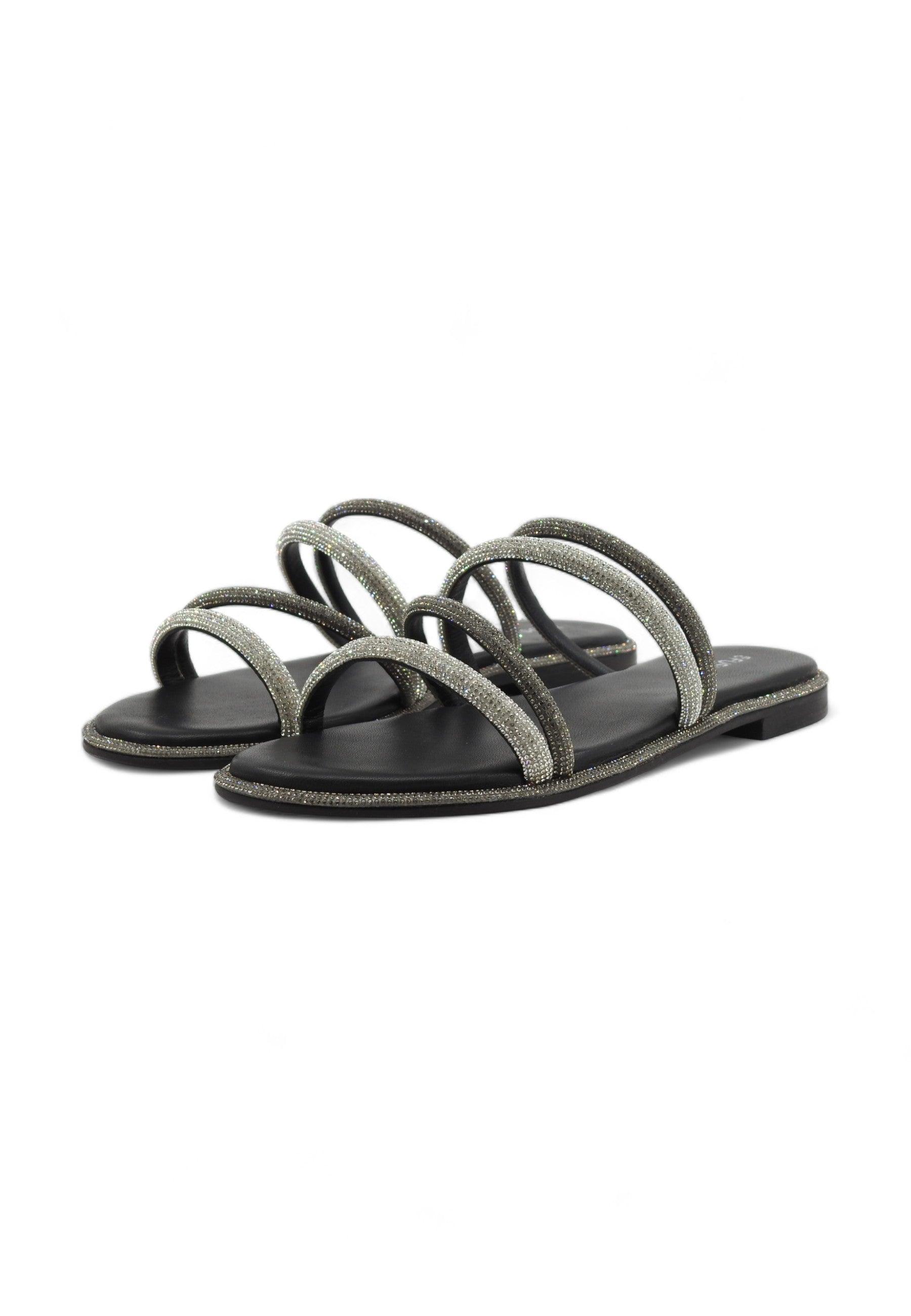 CB FUSION Sandalo Donna Gun Metal Nero CBF.R224010 - Sandrini Calzature e Abbigliamento