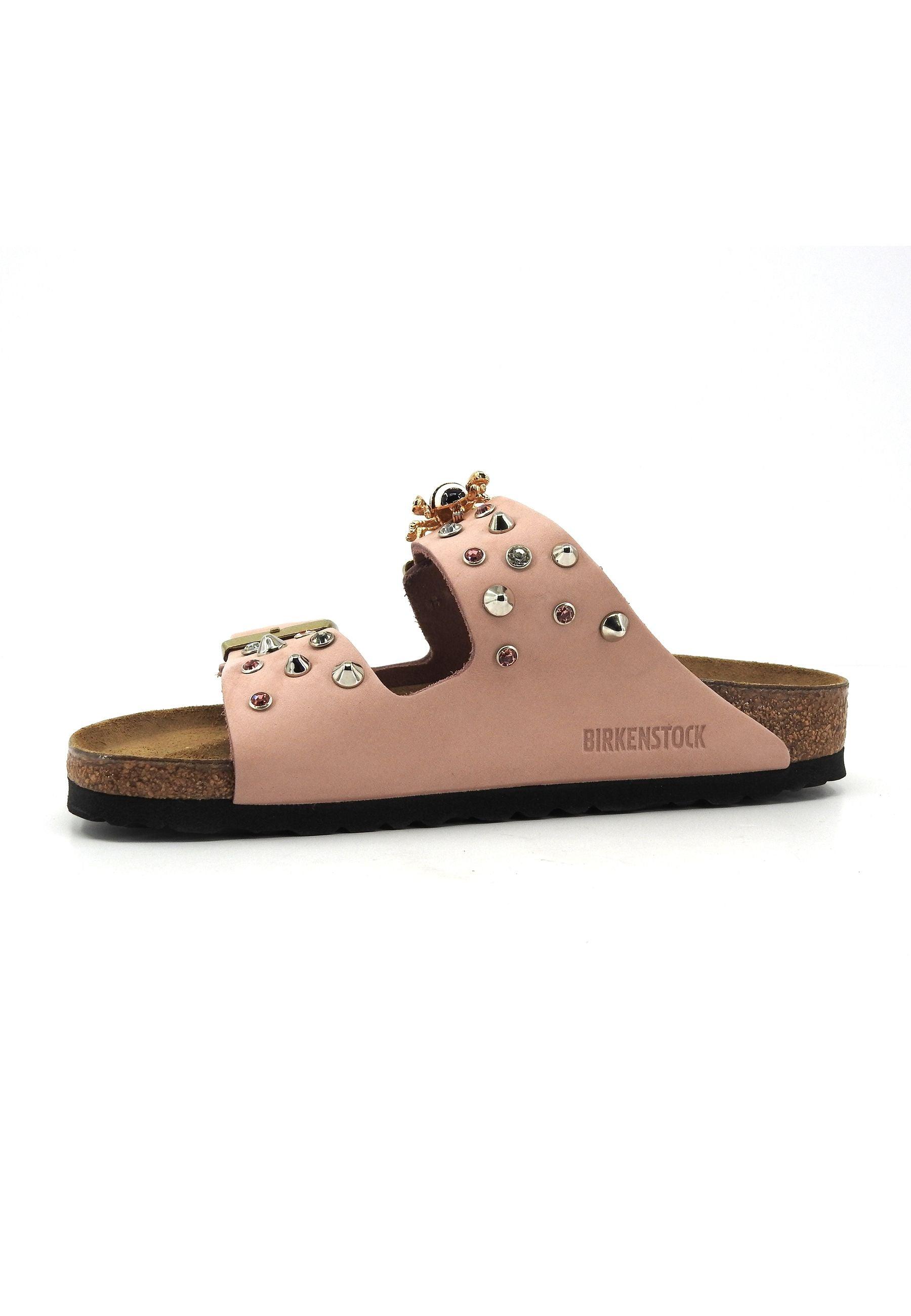 CUSTOM / BIRKENSTOCK Ciabatta Fibbie Borchie Spilla Soft Pink 1026684 - Sandrini Calzature e Abbigliamento