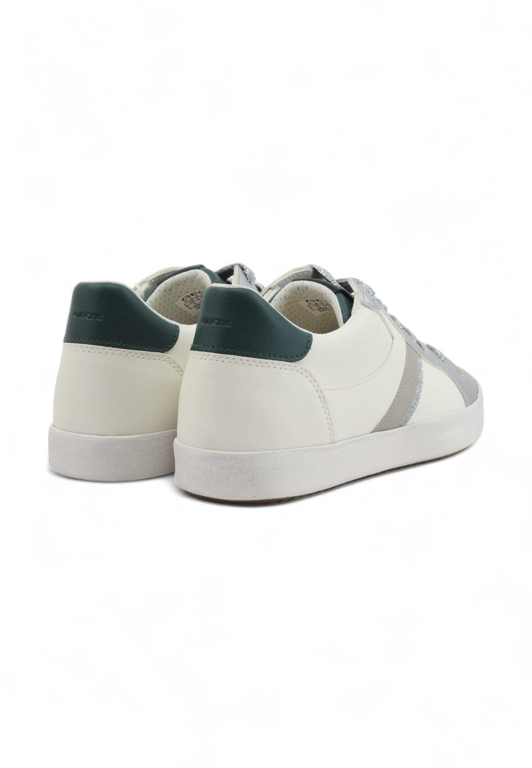 GEOX Blomiee Sneaker Donna Optic White Green D456HC000BCC1R3X - Sandrini Calzature e Abbigliamento