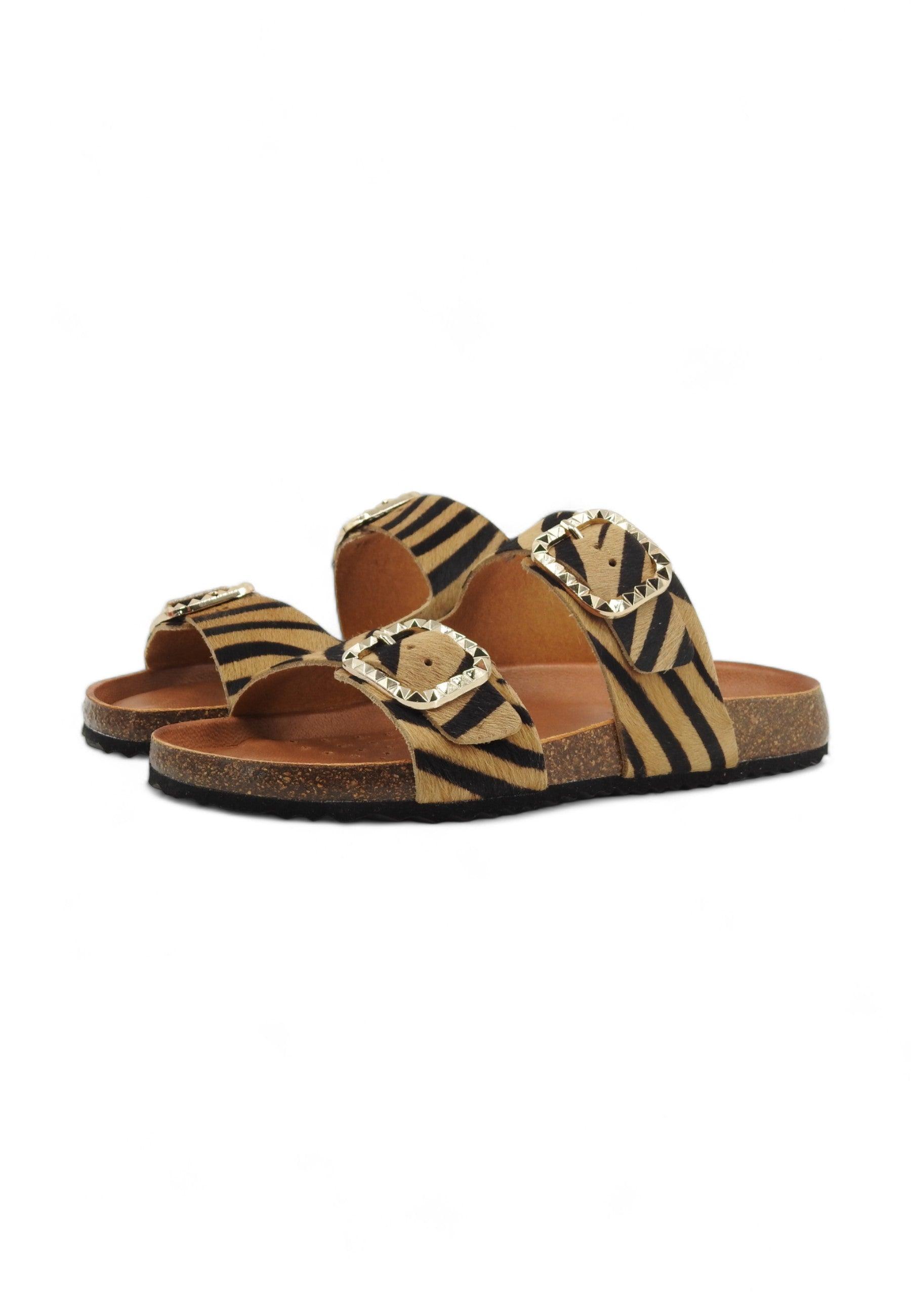 GEOX New Brionia Ciabatta Donna Fantasia Sand Black D45VYC000QSC5V9B - Sandrini Calzature e Abbigliamento