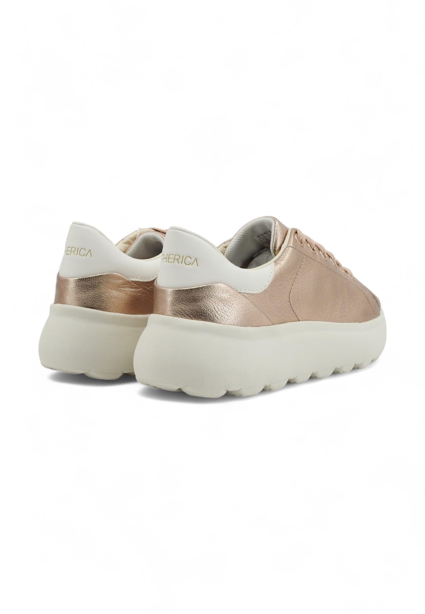 GEOX Spherica Sneaker Donna Rose Gold Optic White D45TCC0BVBCCH81R - Sandrini Calzature e Abbigliamento