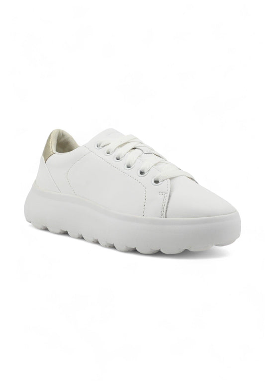 GEOX Spherica Sneaker Donna White Gold D35TCB085Y2C0232 - Sandrini Calzature e Abbigliamento