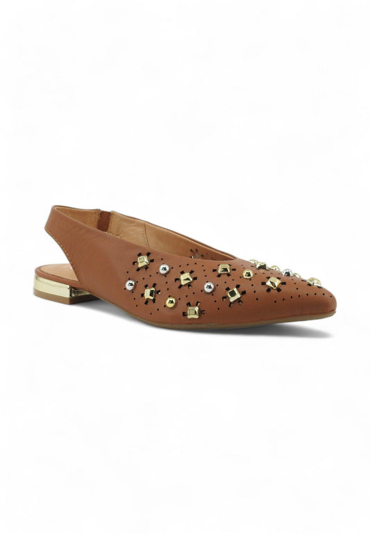 GIOSEPPO Dakovo Sandalo Donna Borchie Marrone Tan 71194 - Sandrini Calzature e Abbigliamento