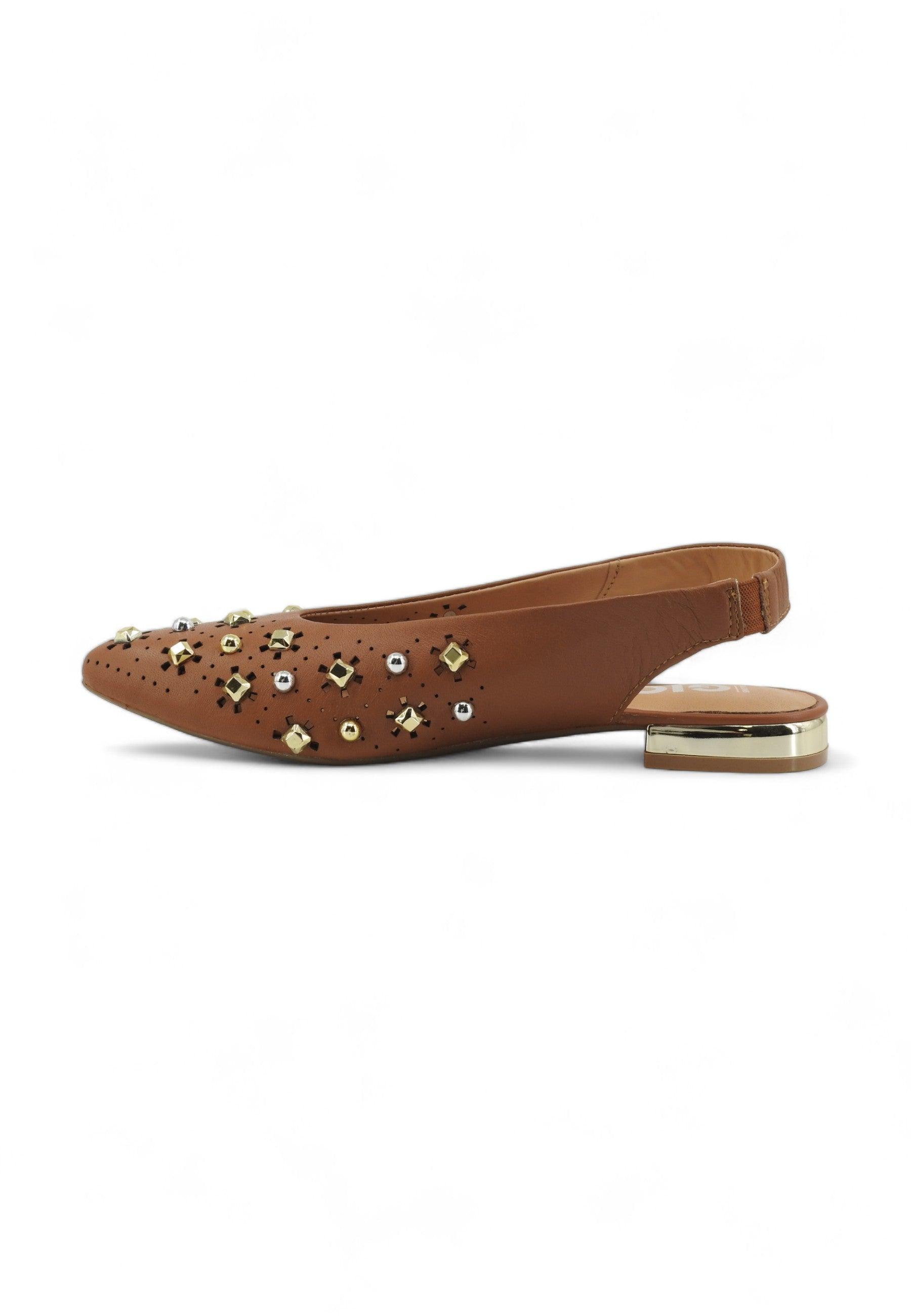 GIOSEPPO Dakovo Sandalo Donna Borchie Marrone Tan 71194 - Sandrini Calzature e Abbigliamento
