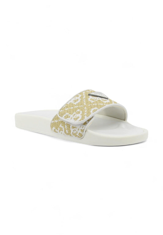 GUESS Ciabatta Donna Natural Bianco FLGCAAELE19 - Sandrini Calzature e Abbigliamento