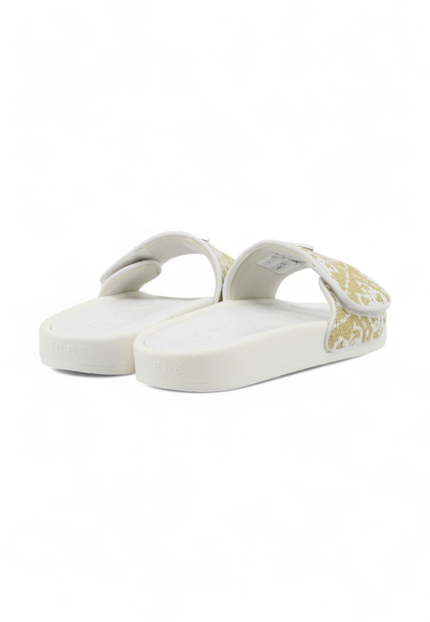GUESS Ciabatta Donna Natural Bianco FLGCAAELE19 - Sandrini Calzature e Abbigliamento