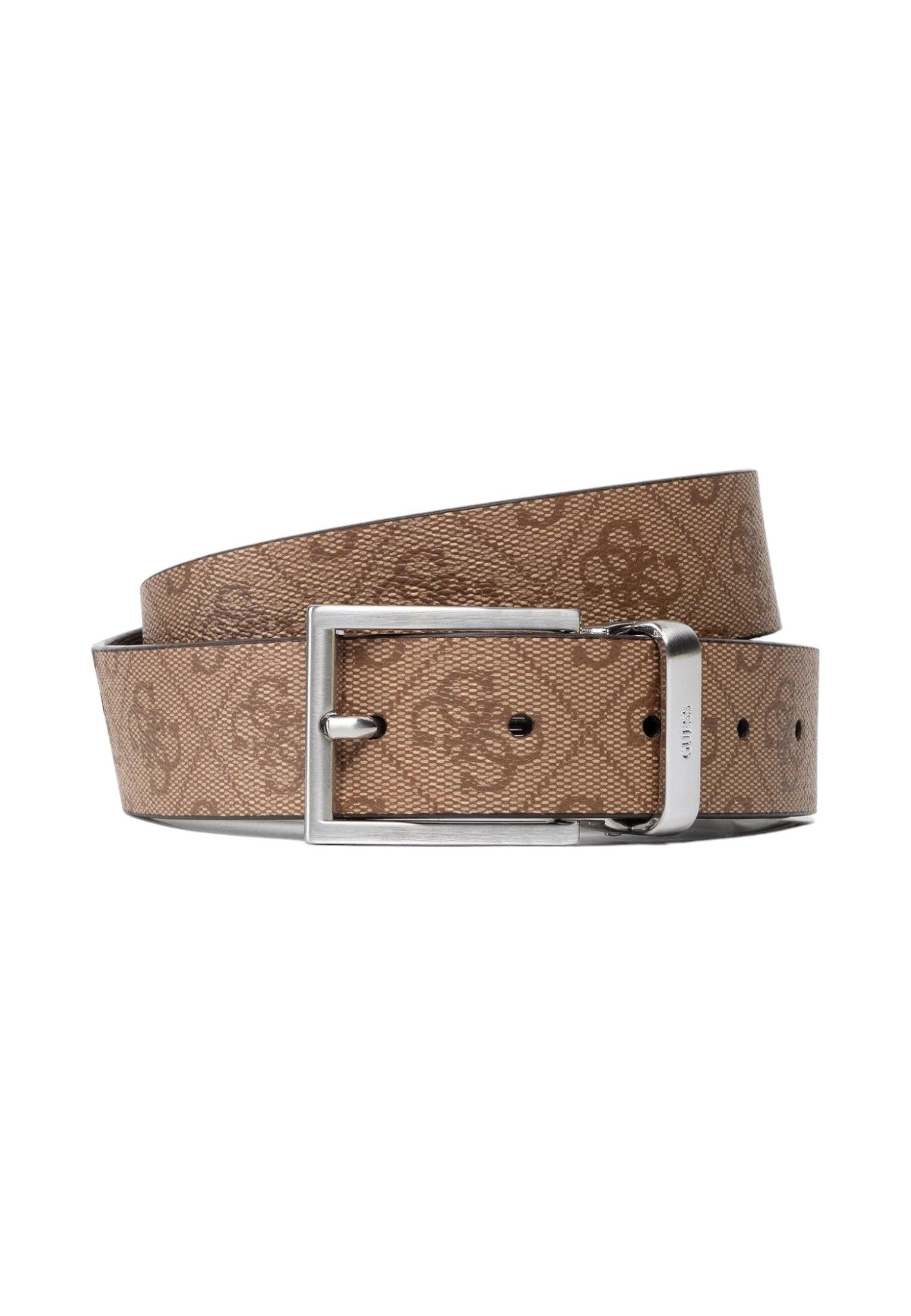 GUESS Cintura Uomo Beige Brown BM7541LEA35 - Sandrini Calzature e Abbigliamento