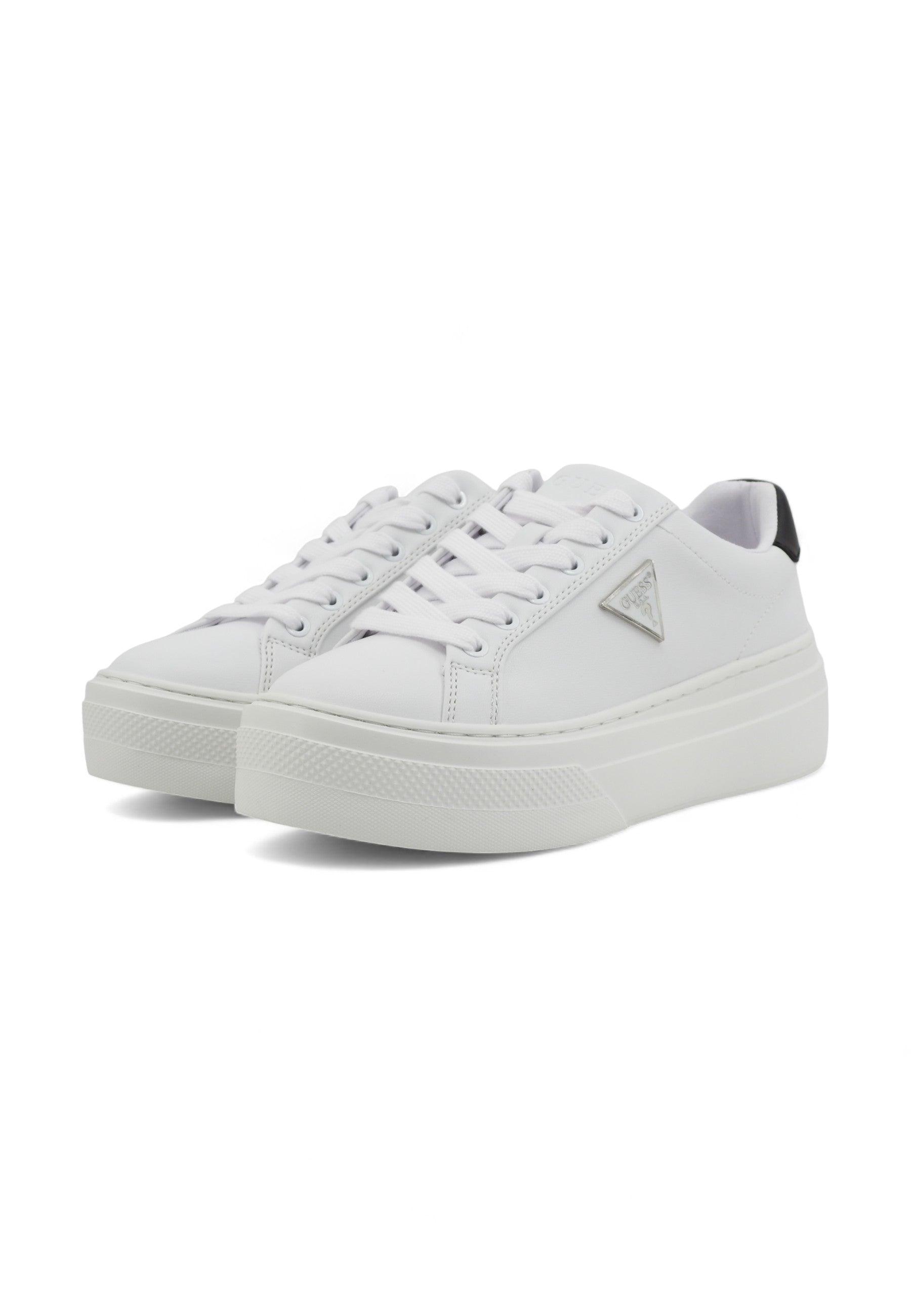 GUESS Sneaker Donna White Black FLGAMAELE12 - Sandrini Calzature e Abbigliamento