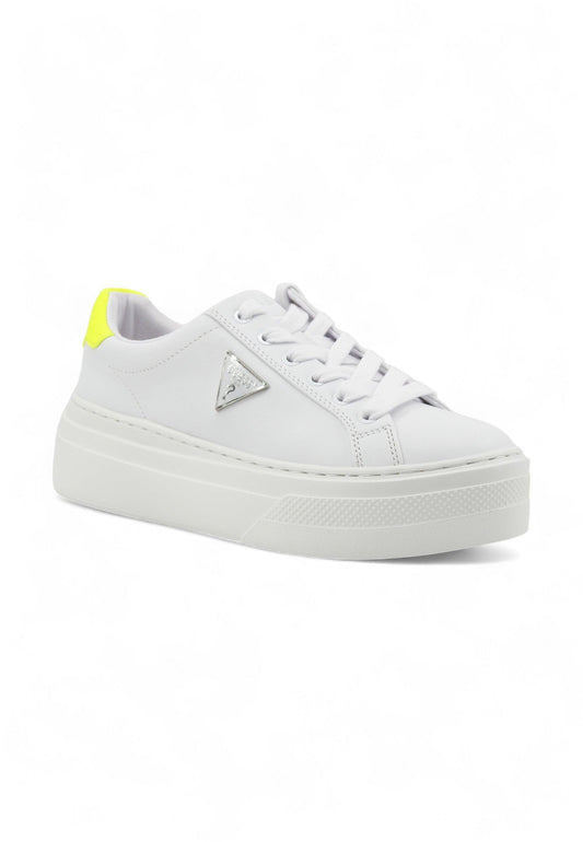 GUESS Sneaker Donna White Yellow FLGAMAELE12 - Sandrini Calzature e Abbigliamento
