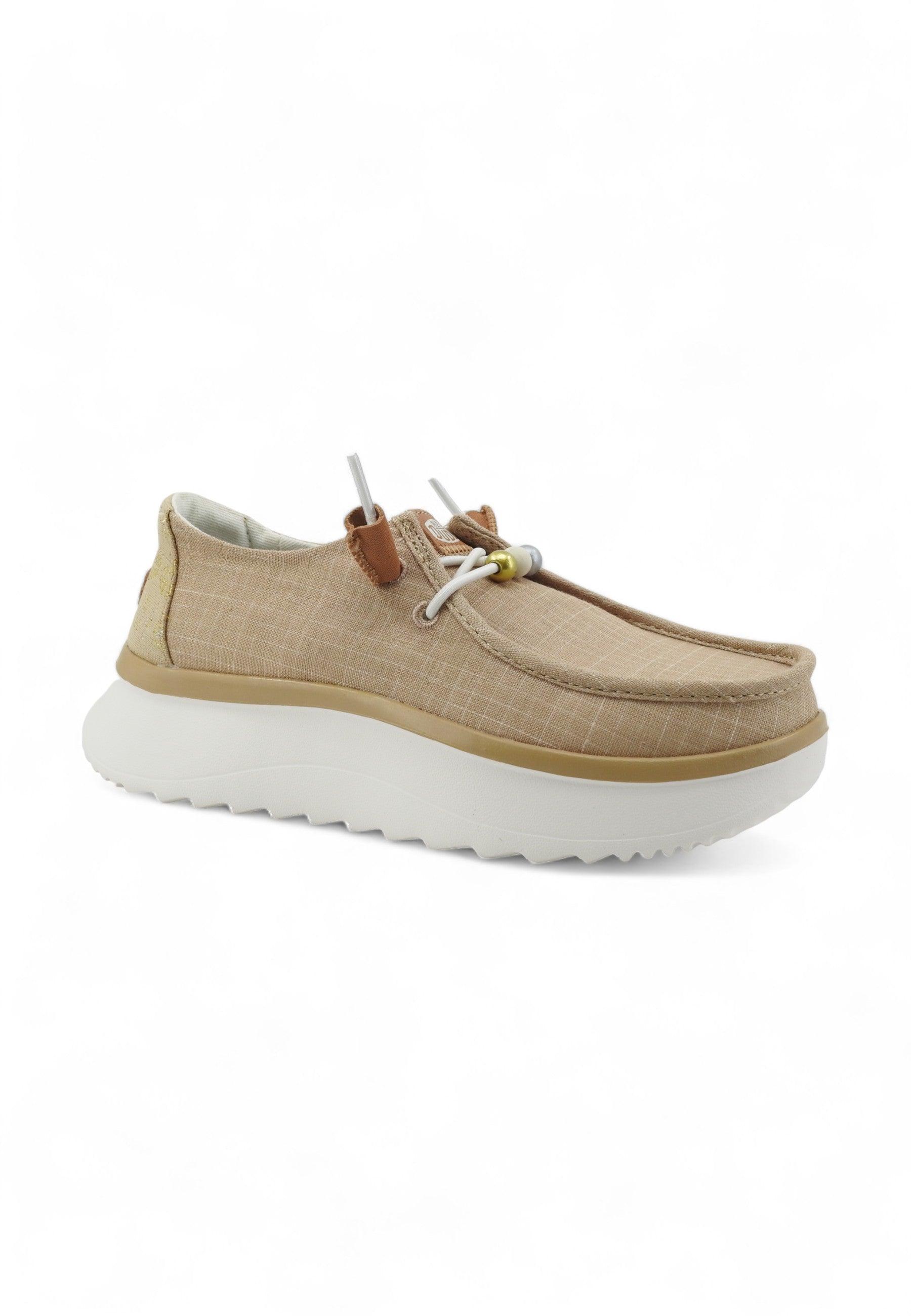 HEY DUDE Wendy Peak Sneaker Donna Tan Beige 40739-265 - Sandrini Calzature e Abbigliamento