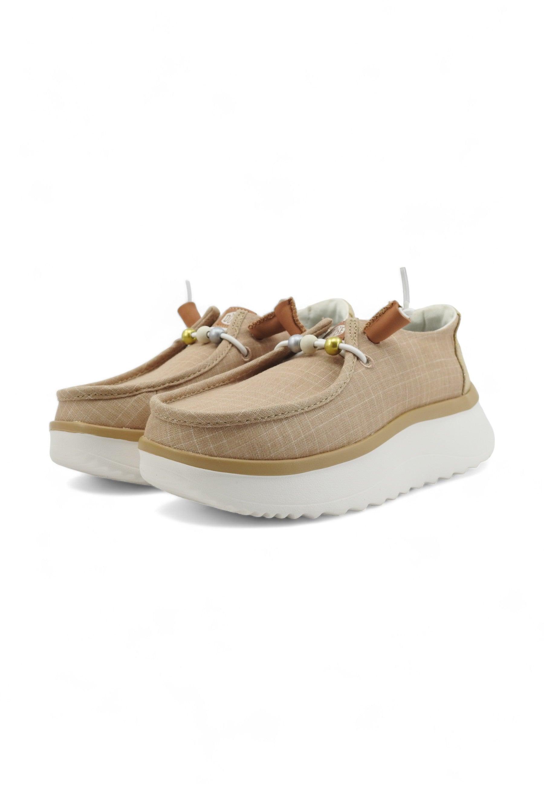 HEY DUDE Wendy Peak Sneaker Donna Tan Beige 40739-265 - Sandrini Calzature e Abbigliamento