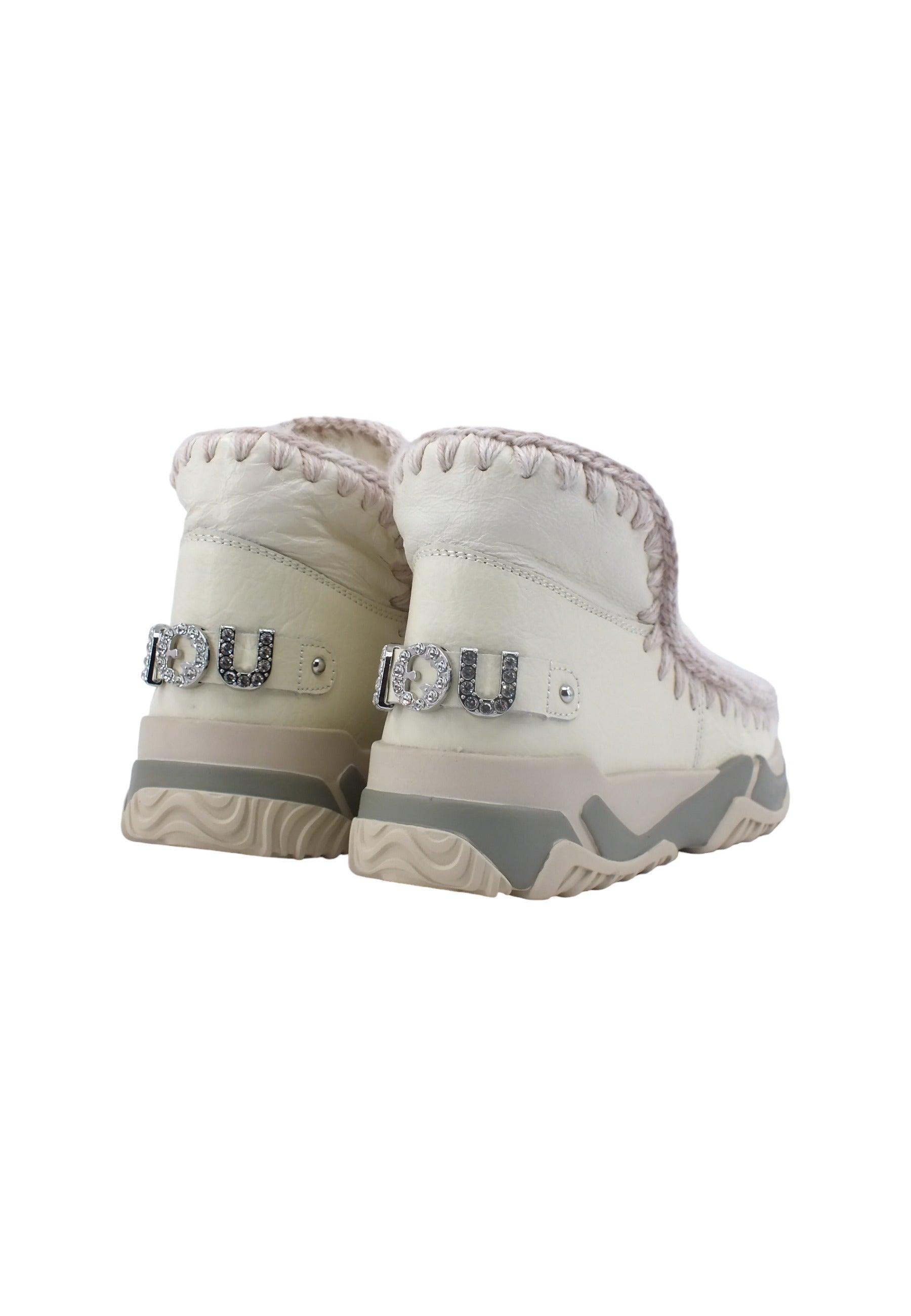 MOU Eskimo Trainer Stivaletto Pelo Donna Waxi White MU.FW201013C - Sandrini Calzature e Abbigliamento