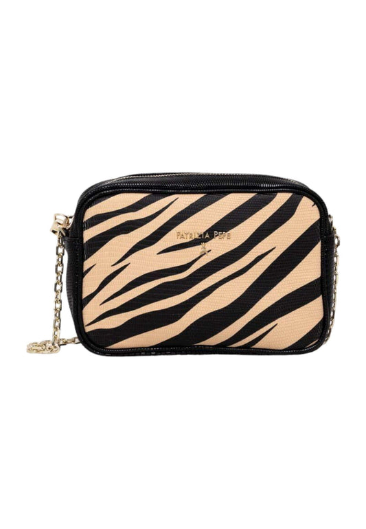 PATRIZIA PEPE Borsa Tracolla Donna Black Beige Fantasia 8B0071-L099 - Sandrini Calzature e Abbigliamento