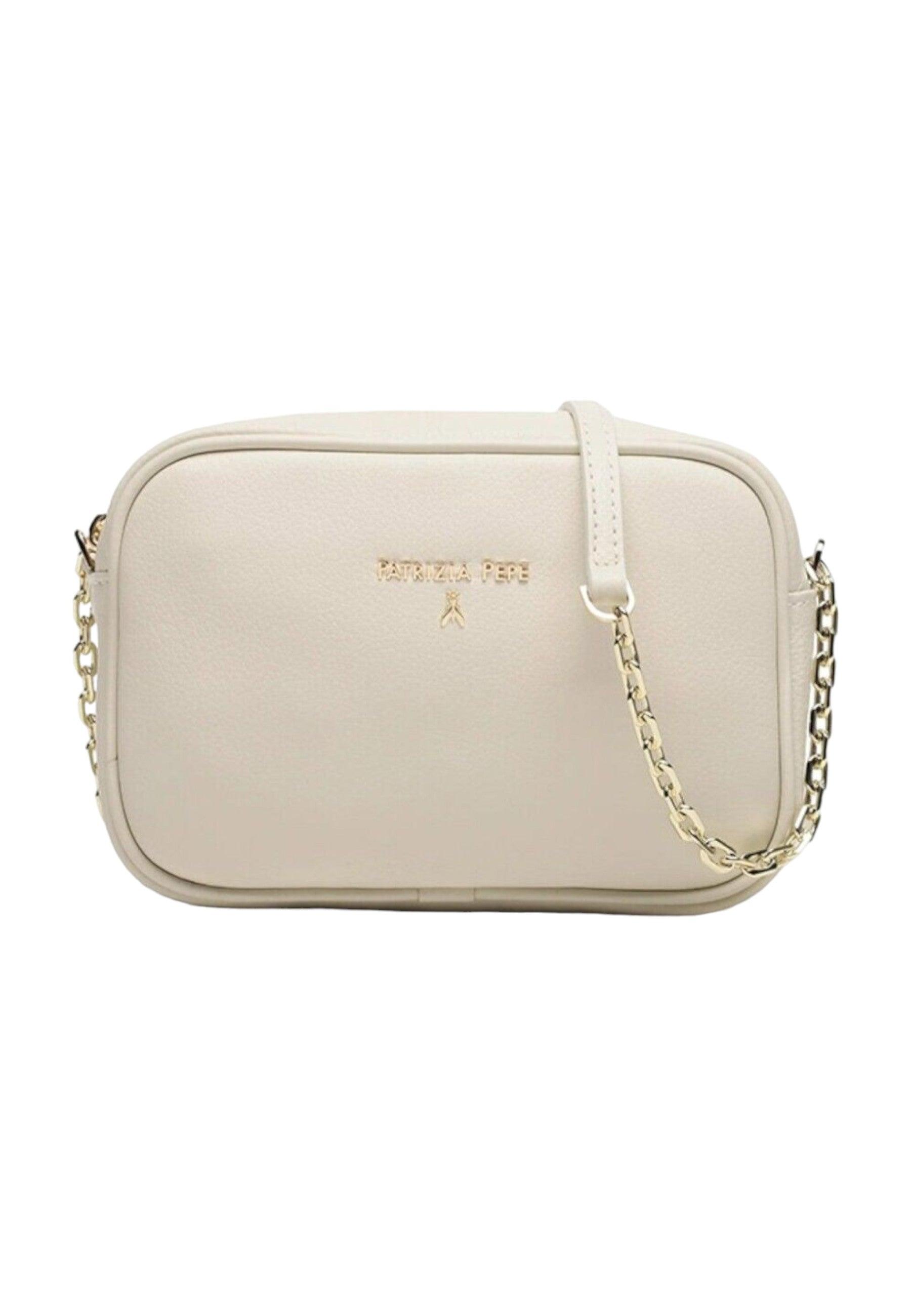 PATRIZIA PEPE Borsa Tracolla Donna Off White Beige CB0071-L001 - Sandrini Calzature e Abbigliamento