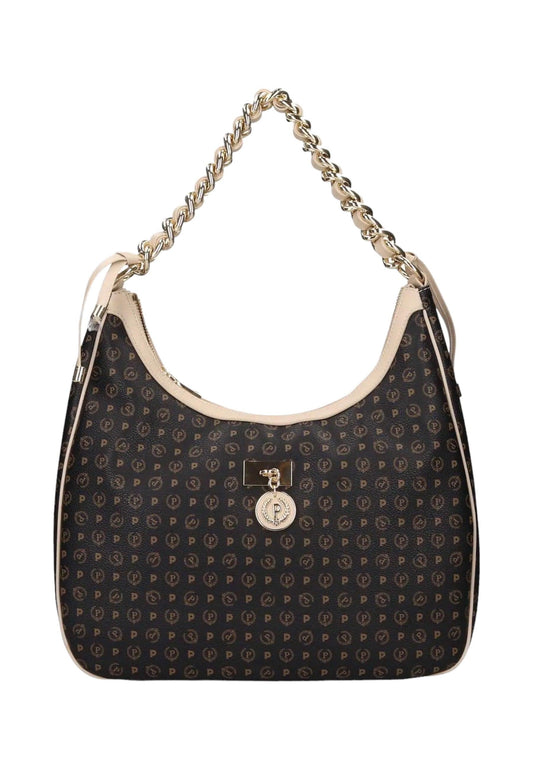 POLLINI Borsa Hobo Donna Nero Avorio TE8519PP0HQ1100C - Sandrini Calzature e Abbigliamento