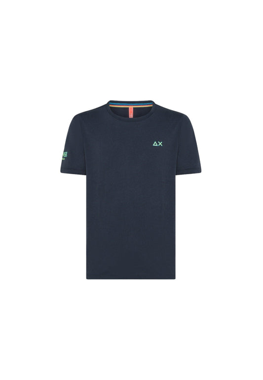 SUN68 Beachwear T-Shirt Maglietta Logo Blu T34140 - Sandrini Calzature e Abbigliamento