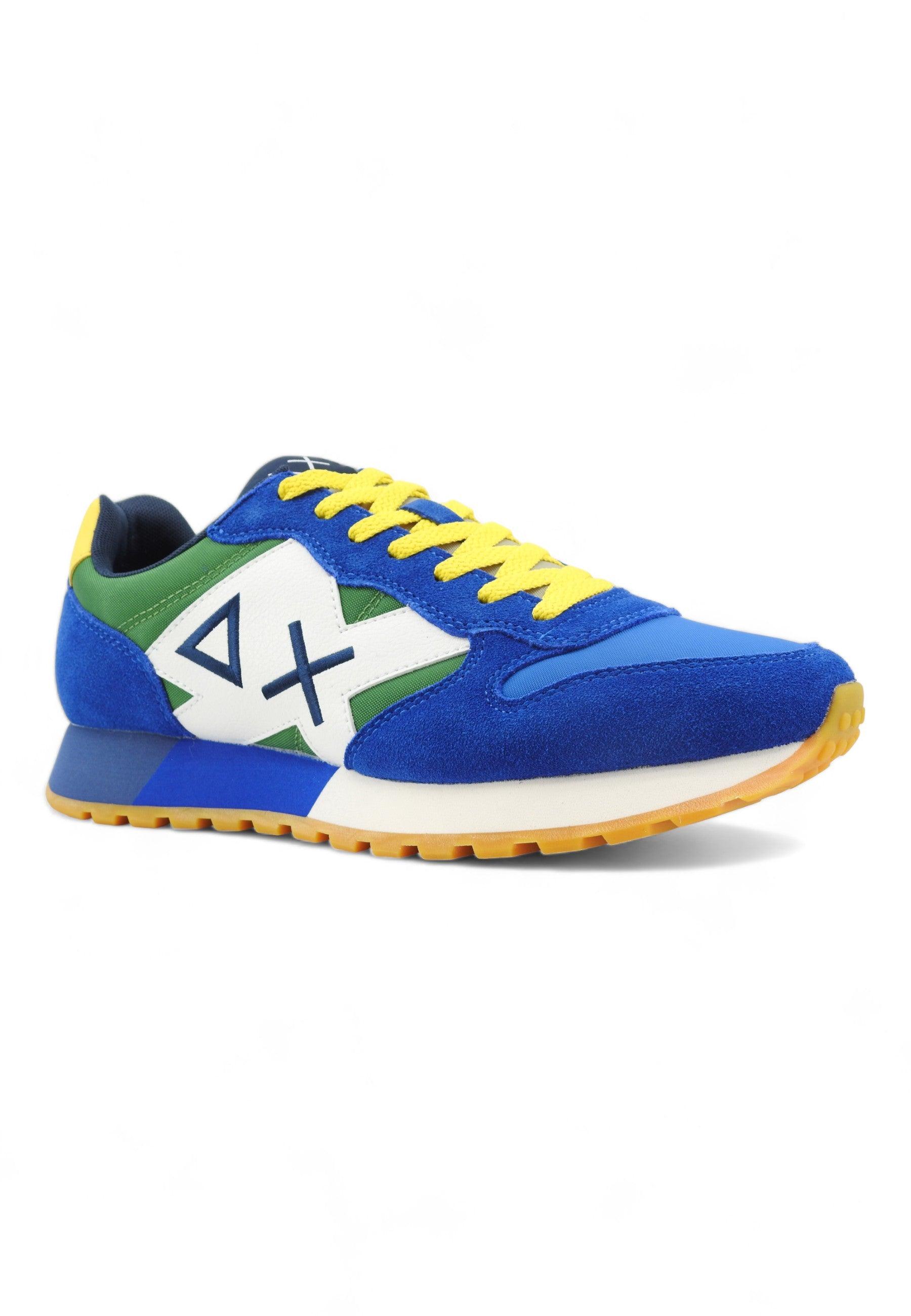 SUN68 Jaki Bicolor Sneaker Uomo Royal Verde Prato Z34112 - Sandrini Calzature e Abbigliamento
