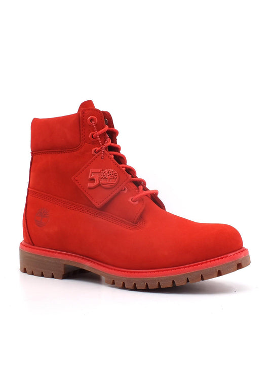 TIMBERLAND Premium Waterproof Stivaletto Uomo Medium Red TB0A5VEWDV8 - Sandrini Calzature e Abbigliamento