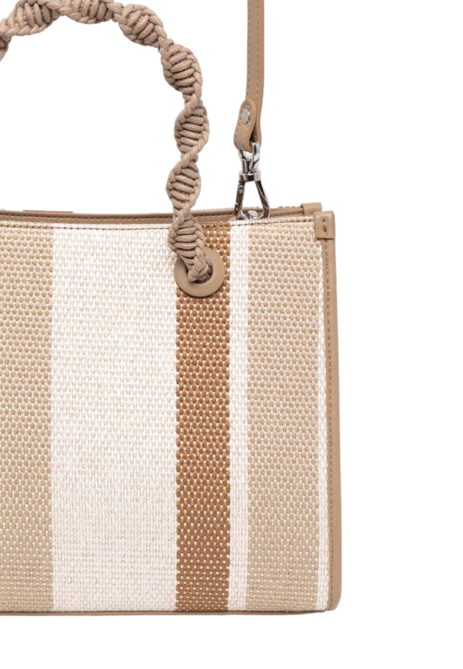 TWINSET Borsa Tote Donna Riga Sabbia 241TD8301 - Sandrini Calzature e Abbigliamento