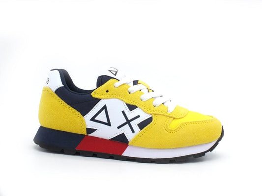 SUN68 Boy's Jaki Bicolor Sneaker Running Bambino Yellow Z31311 - Sandrini Calzature e Abbigliamento