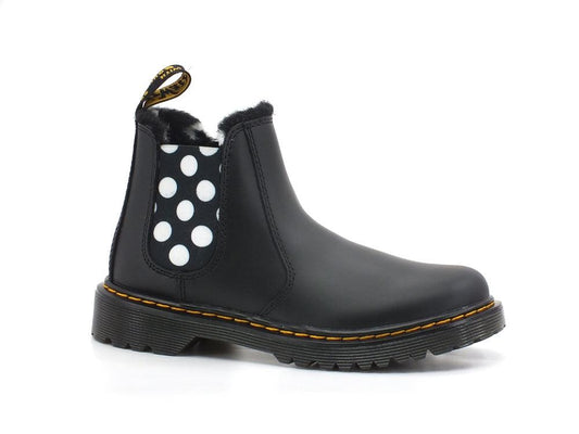 DR. MARTENS LENOIRE J ROMARIO POLACCO ELASTICI POIS BLACK 2976J-27035001 - Sandrini Calzature e Abbigliamento