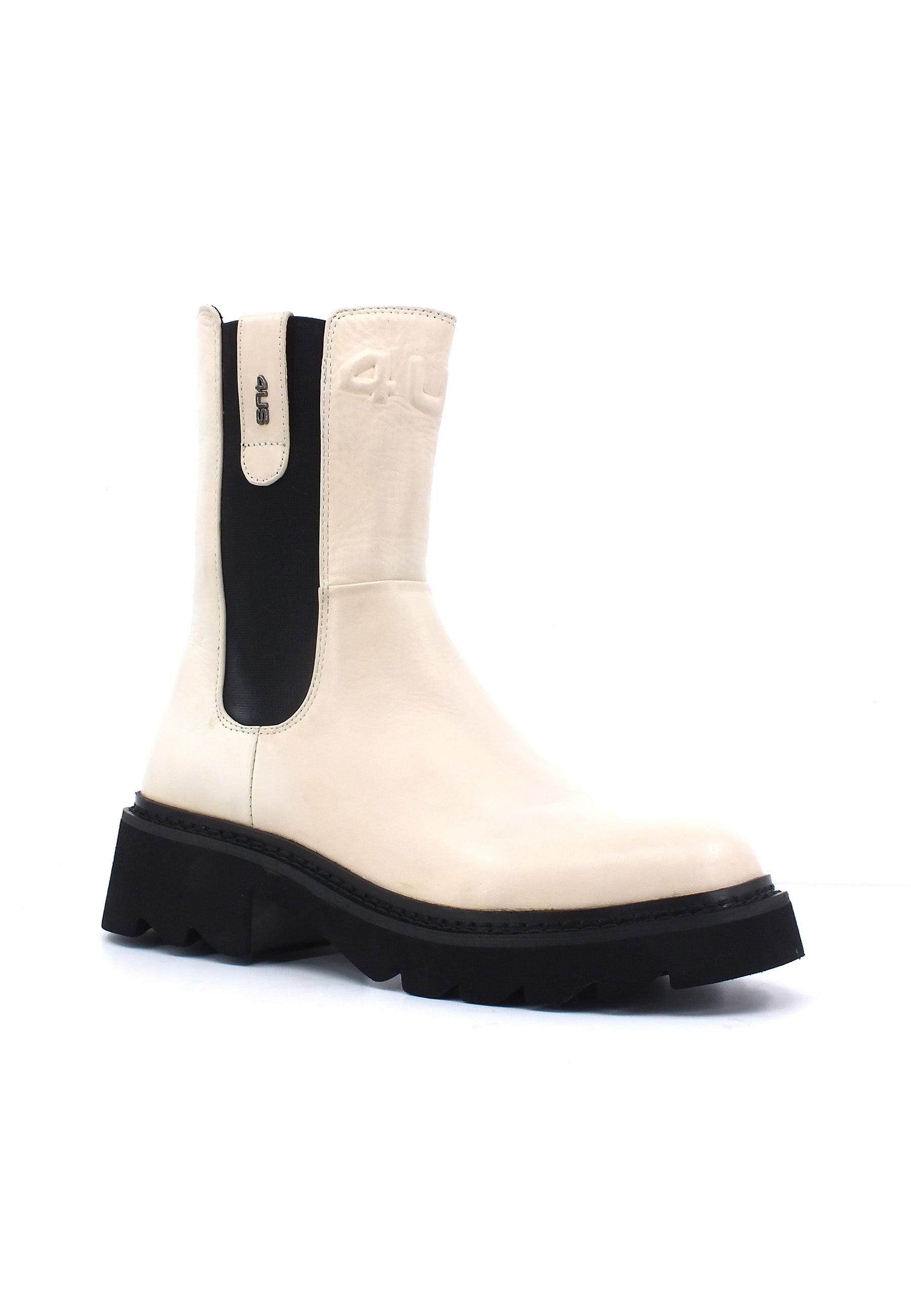 4US PACIOTTI Stivaletto Polacco Donna Latte Beige STREETE-001 - Sandrini Calzature e Abbigliamento
