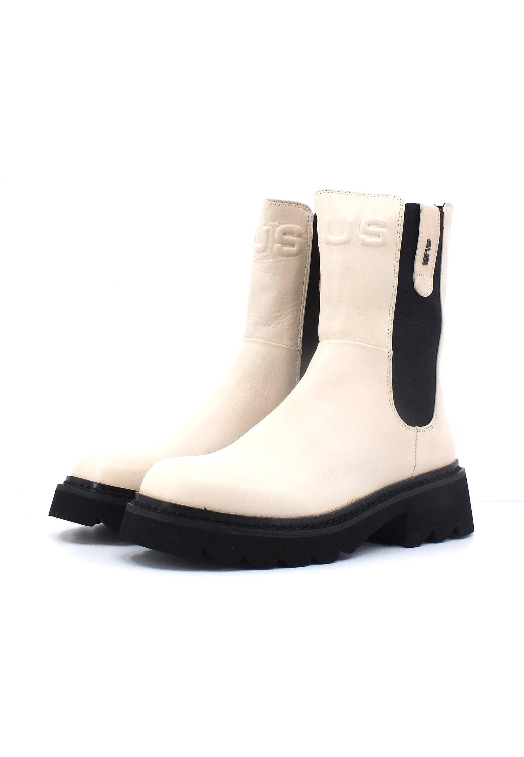4US PACIOTTI Stivaletto Polacco Donna Latte Beige STREETE-001 - Sandrini Calzature e Abbigliamento