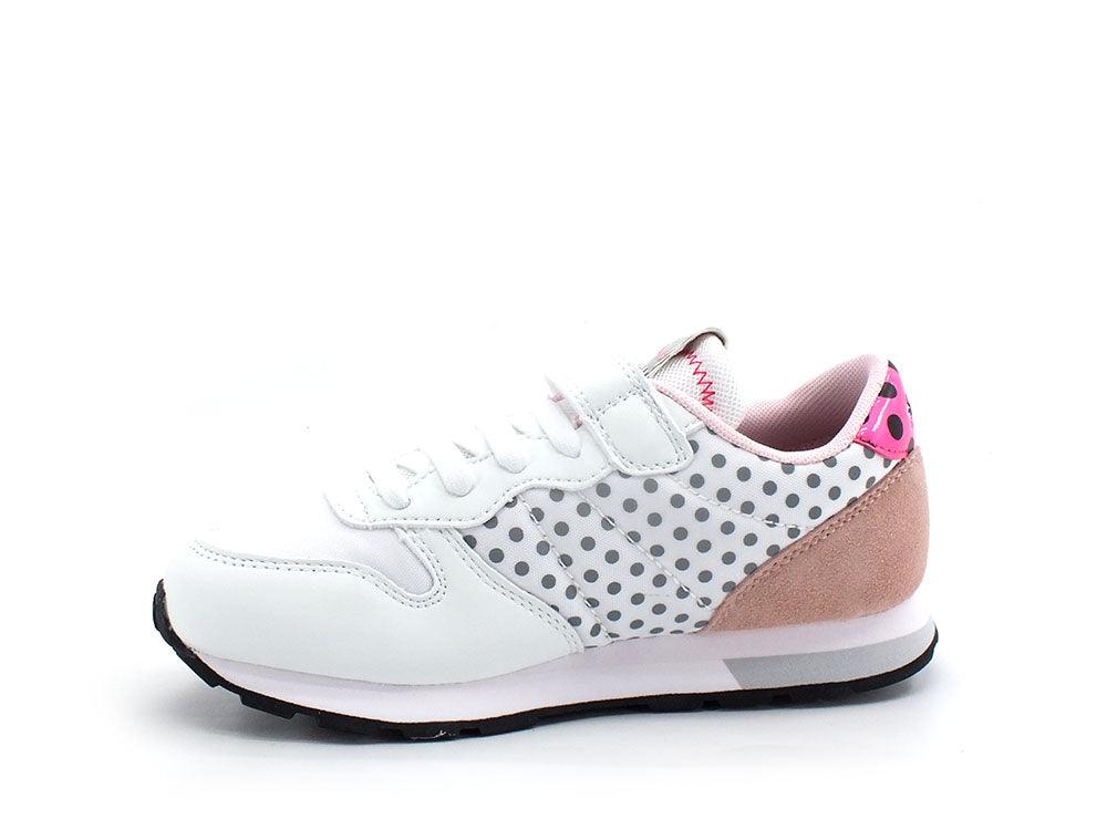 SUN68 Girl's Stargirl Back Pois Sneaker Bianco Fuxia Z32413 - Sandrini Calzature e Abbigliamento