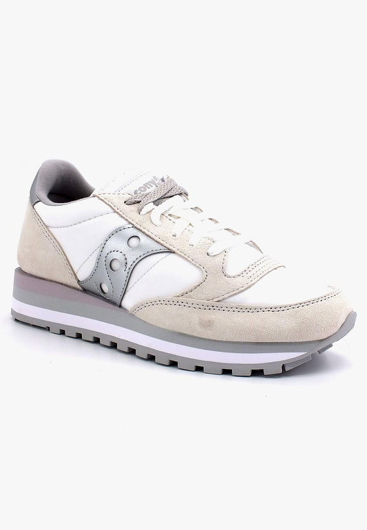 SAUCONY Jazz Triple Sneaker Donna White Silver S60530-16 - Sandrini Calzature e Abbigliamento