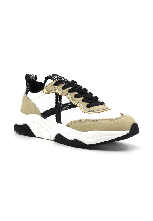 MUNICH Wave 105 Sneaker Donna White Beige Black 8770105 - Sandrini Calzature e Abbigliamento