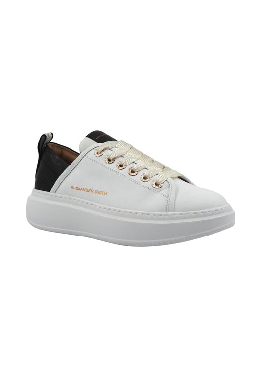 ALEXANDER SMITH Wembley Sneaker Donna White Black WYW0493 - Sandrini Calzature e Abbigliamento