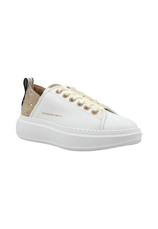 ALEXANDER SMITH Wembley Sneaker Donna White Gold WYW0506 - Sandrini Calzature e Abbigliamento