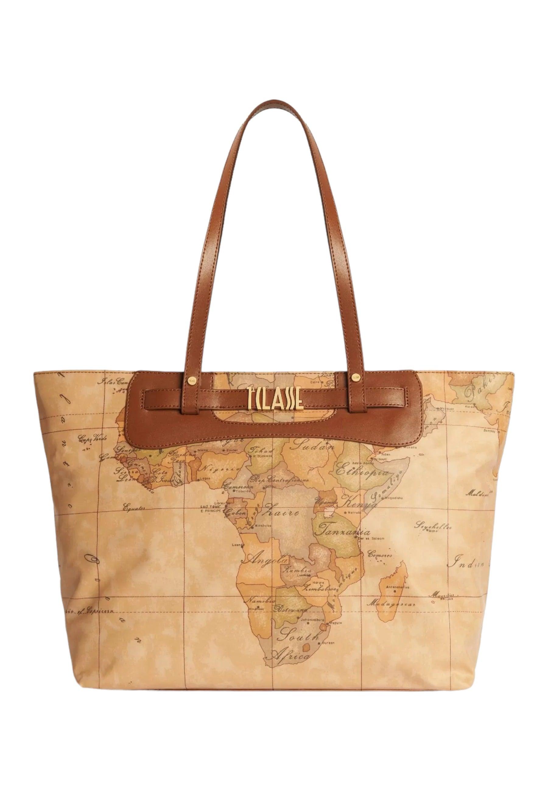 ALVIERO MARTINI 1° CLASSE Borsa Shopping Chestnut Beige GV76-S578 - Sandrini Calzature e Abbigliamento