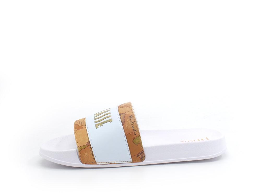ALVIERO MARTINI 1° CLASSE Ciabatta Gomma Fascia Geo White Beige N1197-0193 - Sandrini Calzature e Abbigliamento