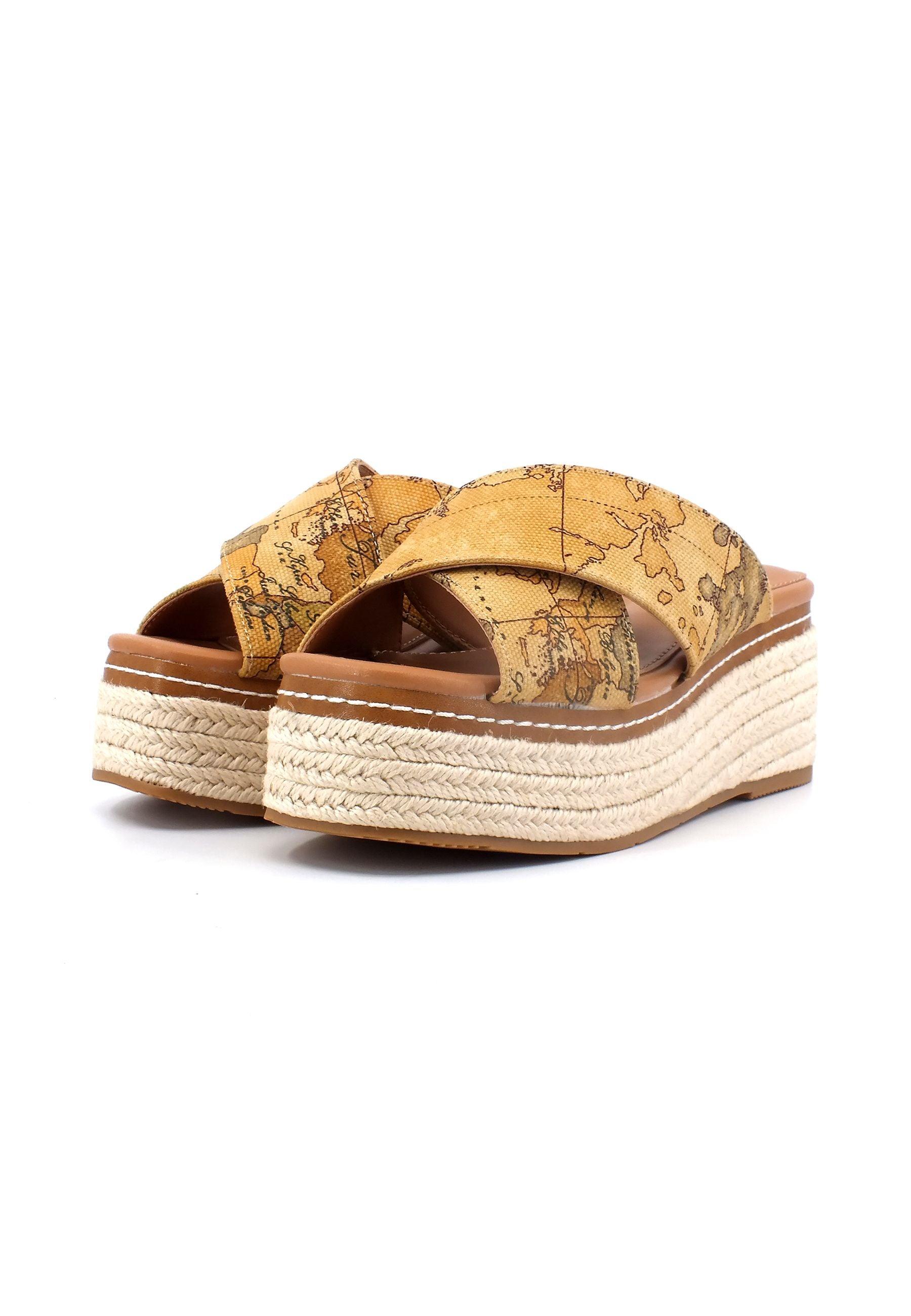 ALVIERO MARTINI 1° CLASSE Ciabatta Zeppa Donna Geo Natural Z0508-9391 - Sandrini Calzature e Abbigliamento