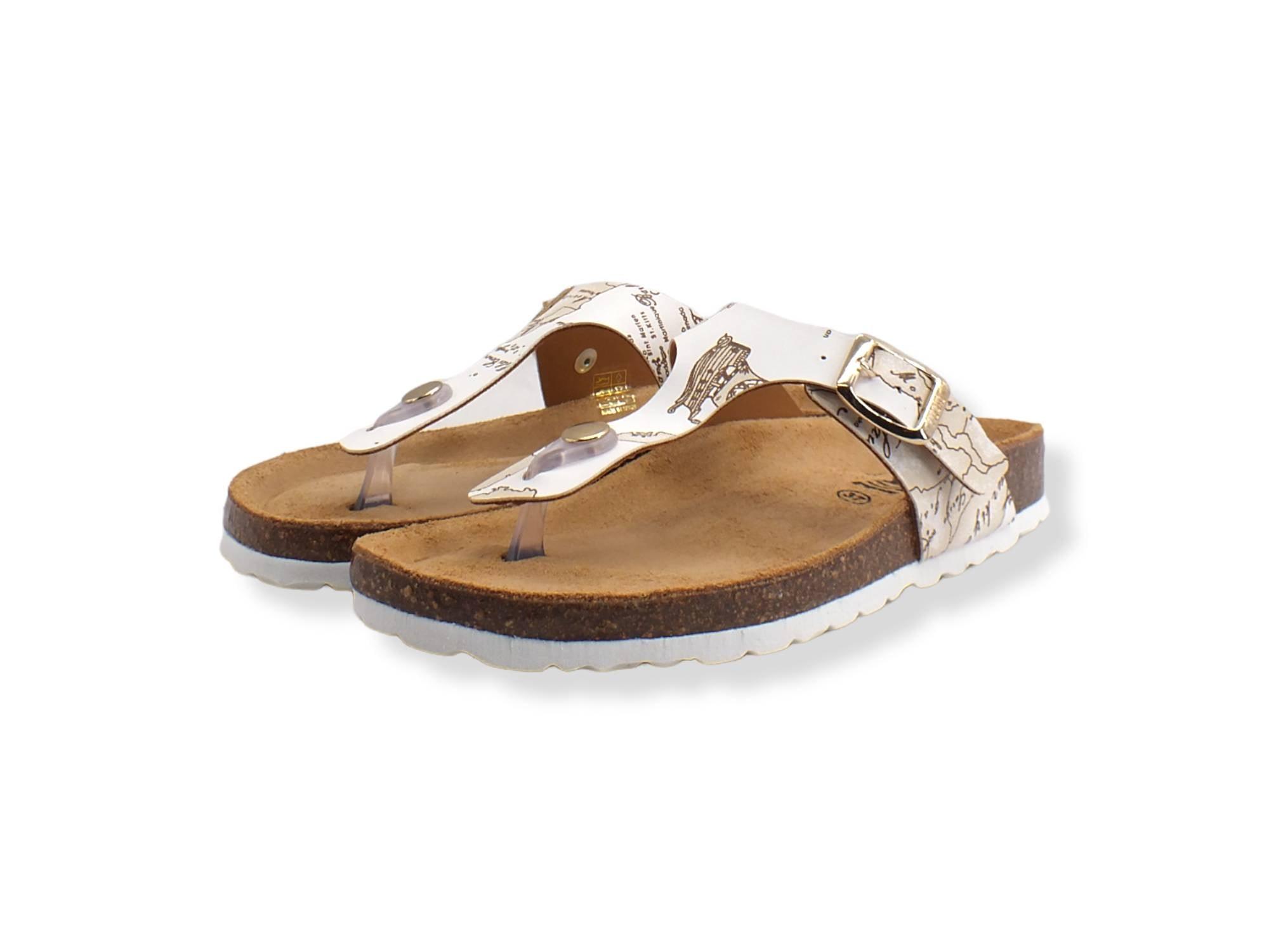 ALVIERO MARTINI 1° CLASSE Infradito Fibbia Geo White N0280-9752 - Sandrini Calzature e Abbigliamento