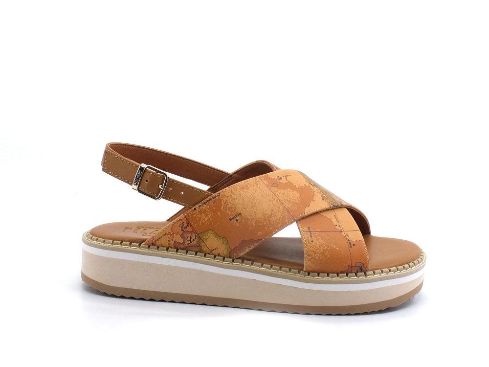 ALVIERO MARTINI 1° CLASSE Sandalo Fasce Beige Geo N1179-0326 - Sandrini Calzature e Abbigliamento