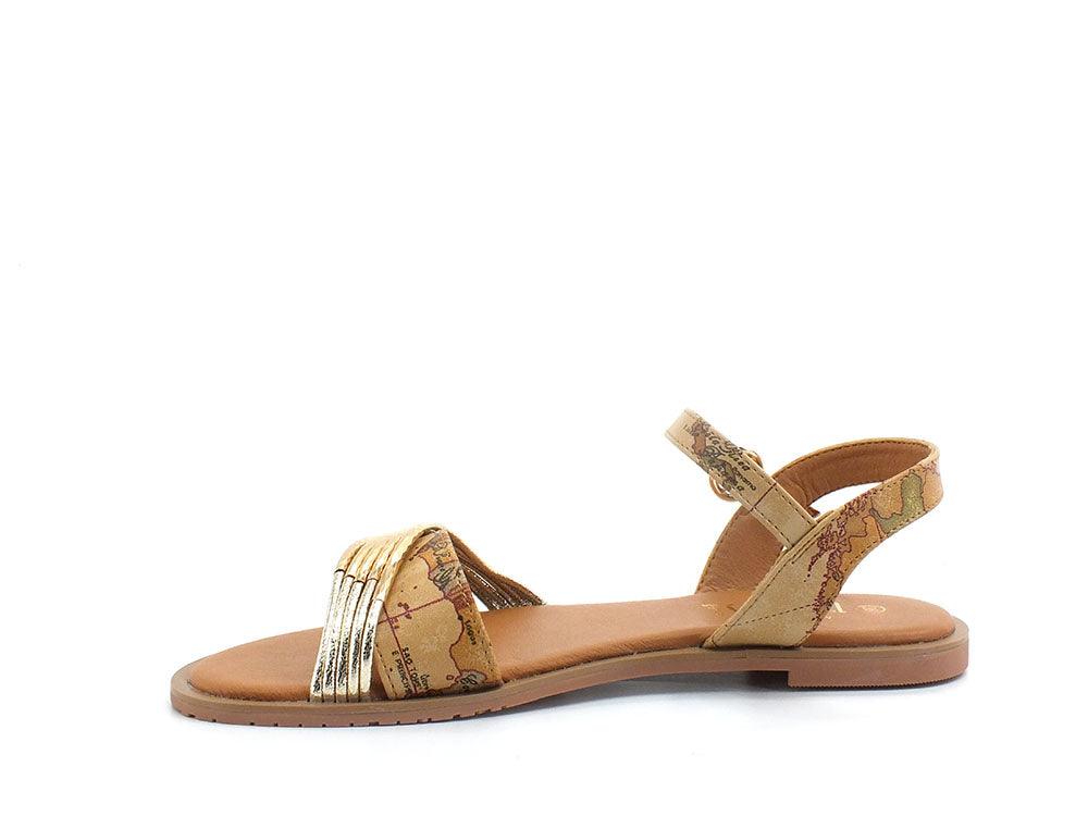 ALVIERO MARTINI 1° CLASSE Sandalo Flat Listini Geo Beige Natural Z0154-9750 - Sandrini Calzature e Abbigliamento