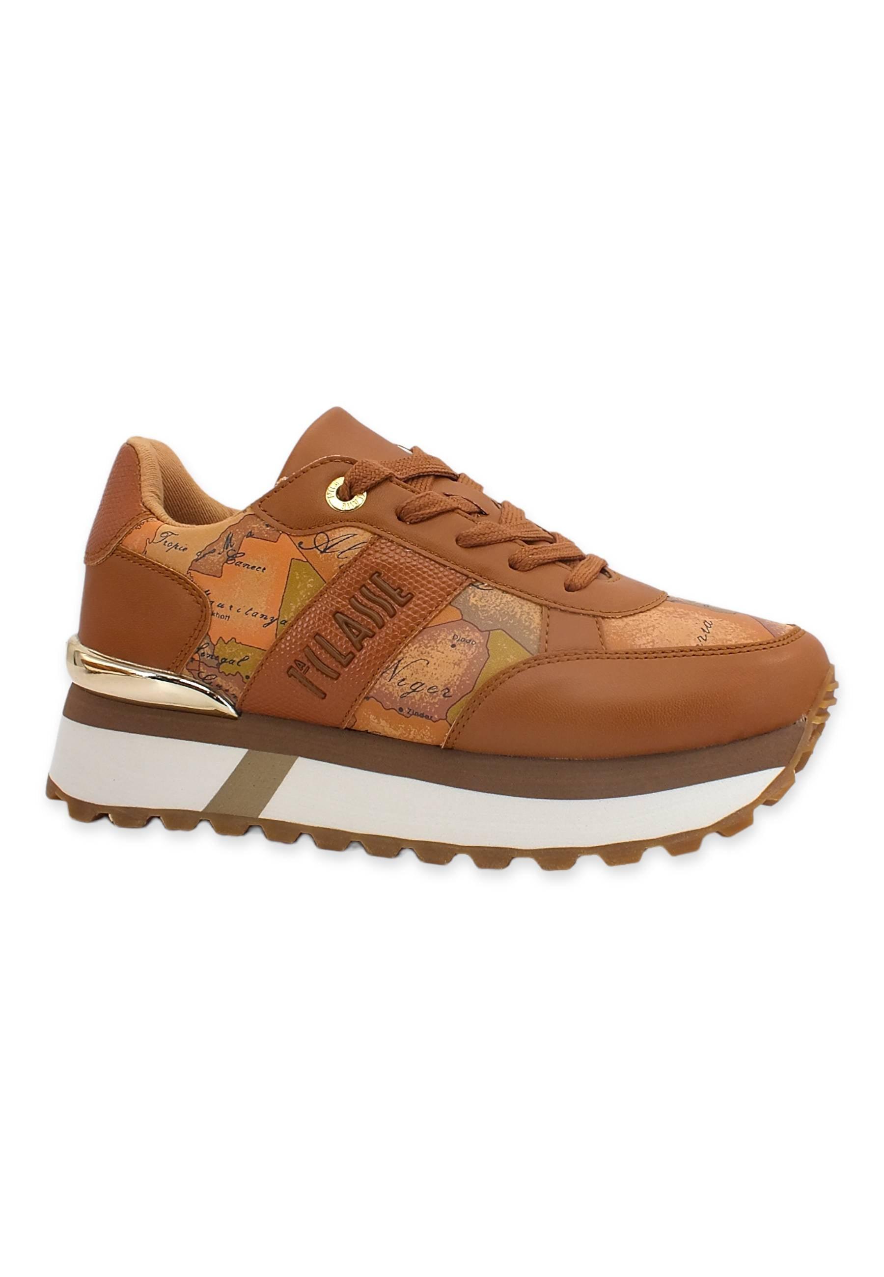 ALVIERO MARTINI 1° CLASSE Sneaker Donna Bande Geo Pyton Beige Geo N1320-0193 - Sandrini Calzature e Abbigliamento